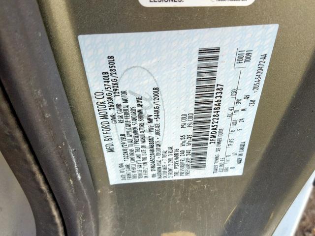 2FMDA52284BA63387 - 2004 FORD FREESTAR S GRAY photo 10