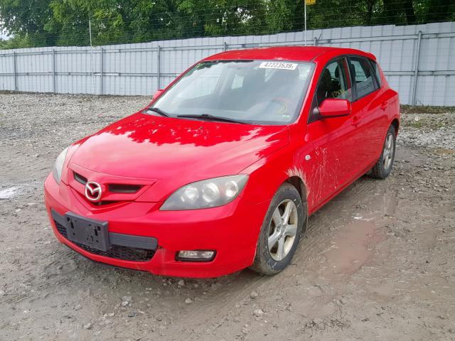 JM1BK34F281148434 - 2008 MAZDA 3 I RED photo 2