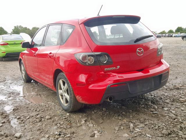 JM1BK34F281148434 - 2008 MAZDA 3 I RED photo 3