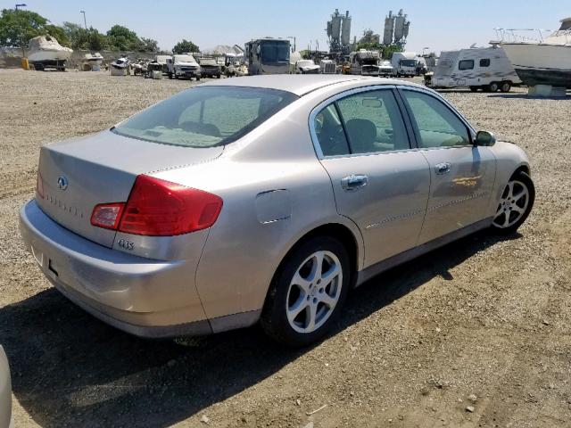 JNKCV51E94M100455 - 2004 INFINITI G35 BEIGE photo 4