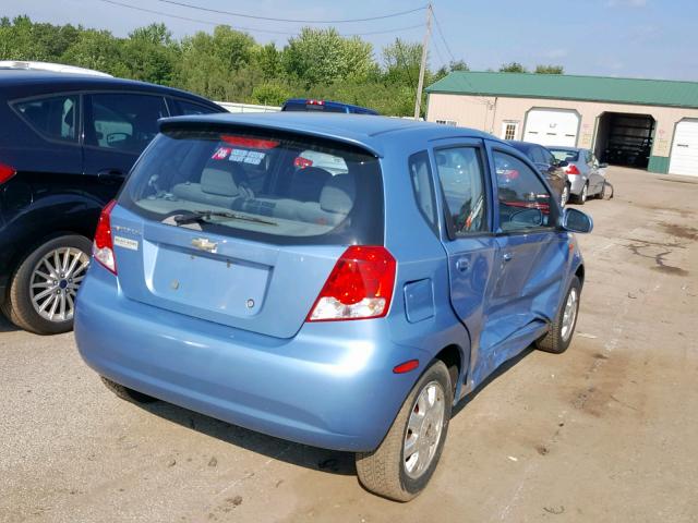 KL1TJ62624B173146 - 2004 CHEVROLET AVEO LS BLUE photo 4