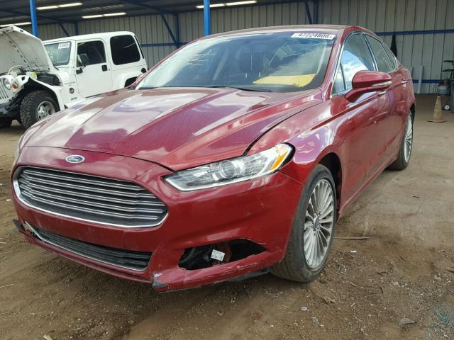 3FA6P0K90GR308819 - 2016 FORD FUSION TIT RED photo 2