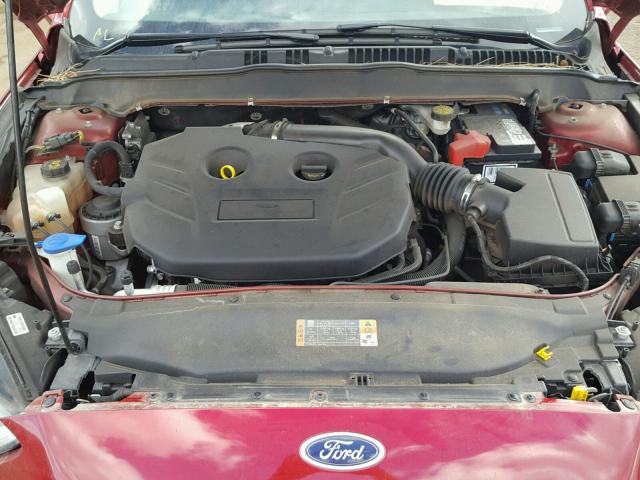 3FA6P0K90GR308819 - 2016 FORD FUSION TIT RED photo 7