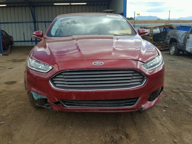 3FA6P0K90GR308819 - 2016 FORD FUSION TIT RED photo 9