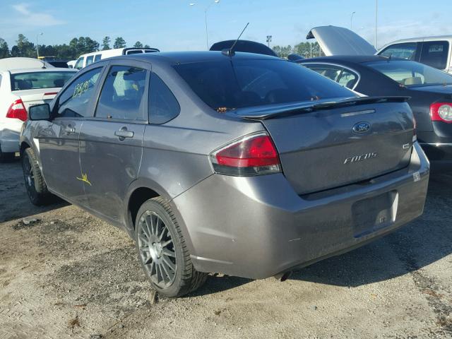 1FAHP3GN2BW142891 - 2011 FORD FOCUS SES GRAY photo 3