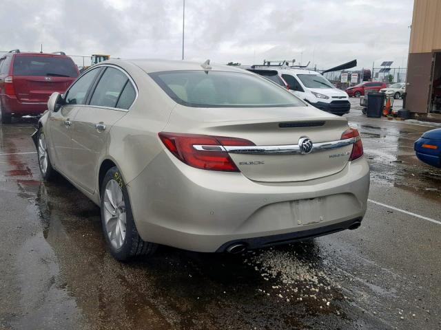 2G4GN5EX6E9187157 - 2014 BUICK REGAL PREM TAN photo 3