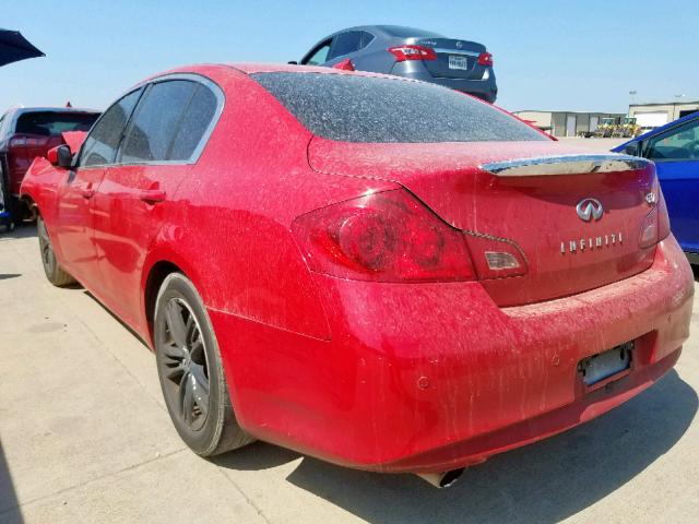 JN1CV6AP6BM503849 - 2011 INFINITI G37 BASE RED photo 3