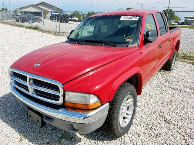 1D7HG48N43S369139 - 2003 DODGE DAKOTA QUA RED photo 2