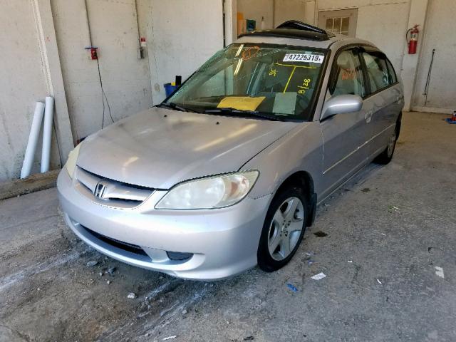 2HGES26714H517438 - 2004 HONDA CIVIC EX SILVER photo 2