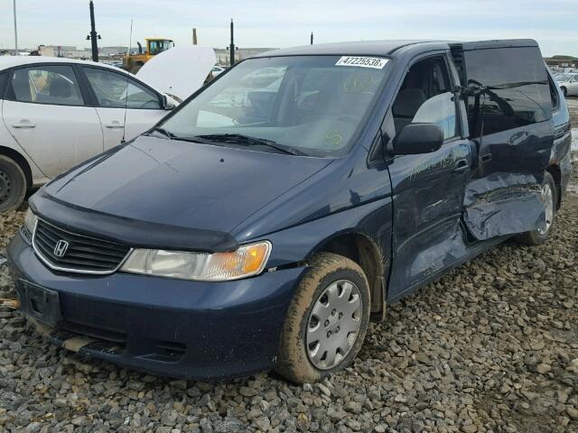 2HKRL1856YH003911 - 2000 HONDA ODYSSEY LX BLUE photo 2