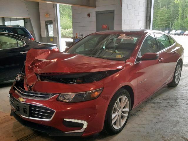 1G1ZJ5SU4GF331388 - 2016 CHEVROLET MALIBU HYB BURGUNDY photo 2