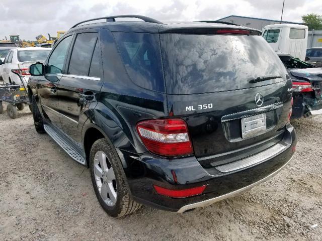 4JGBB8GB6AA581830 - 2010 MERCEDES-BENZ ML 350 4MA BLACK photo 3