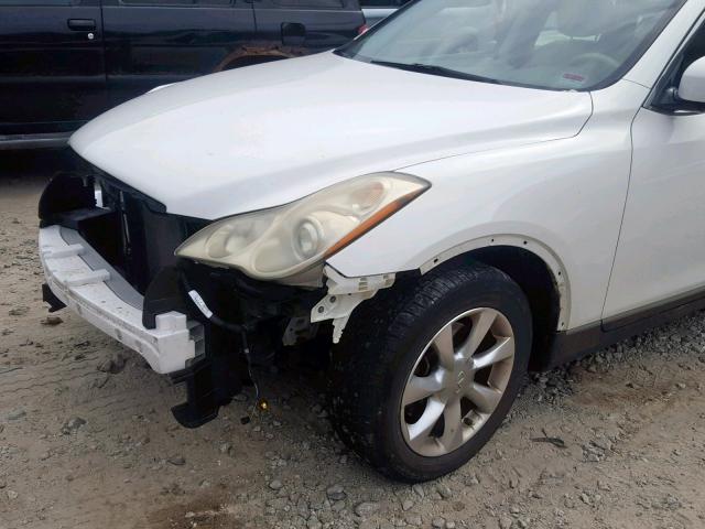 JNKAJ09FX8M357990 - 2008 INFINITI EX35 BASE WHITE photo 9