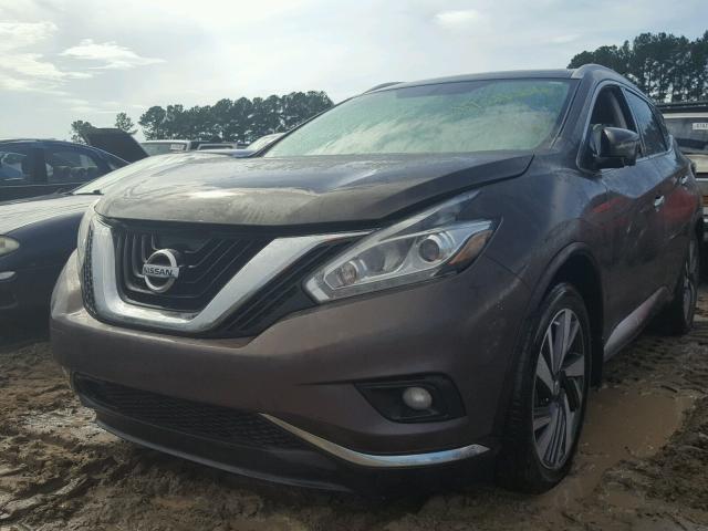 5N1AZ2MH9FN287643 - 2015 NISSAN MURANO BROWN photo 2