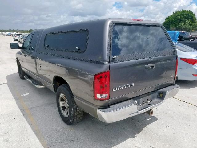 1D7HA18DX4J137367 - 2004 DODGE RAM 1500 S GRAY photo 3