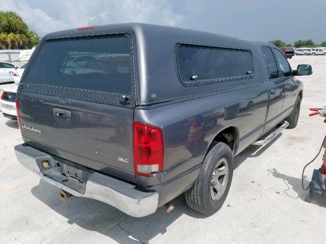 1D7HA18DX4J137367 - 2004 DODGE RAM 1500 S GRAY photo 4