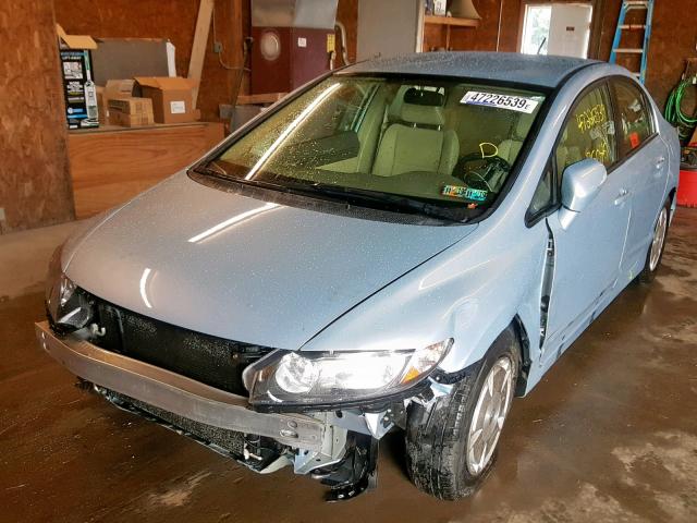 JHMFA36267S005279 - 2007 HONDA CIVIC HYBR BLUE photo 2