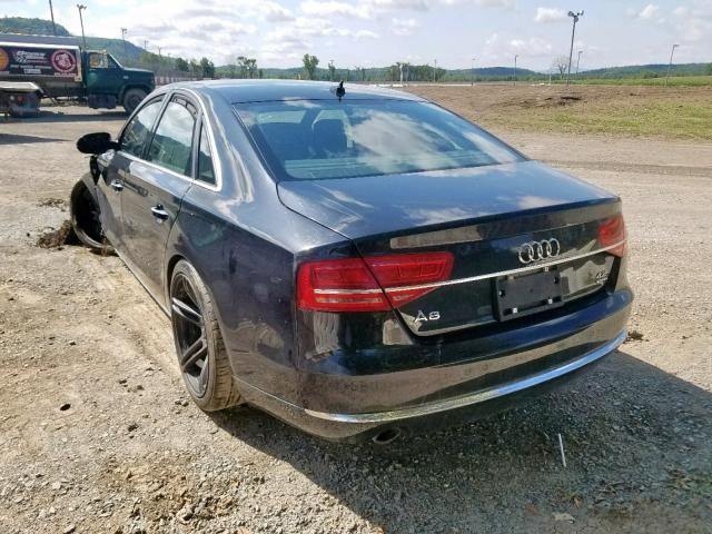 WAUAVAFD3BN001247 - 2011 AUDI A8 QUATTRO BLACK photo 3