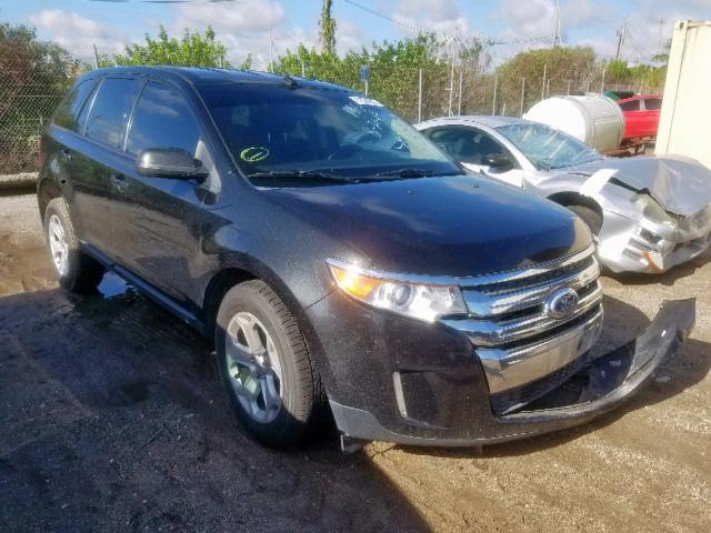 2FMDK3JC8EBB52521 - 2014 FORD EDGE SEL BLACK photo 1