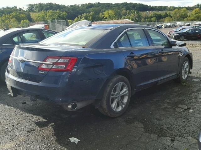 1FAHP2E84GG155831 - 2016 FORD TAURUS SEL BLUE photo 4