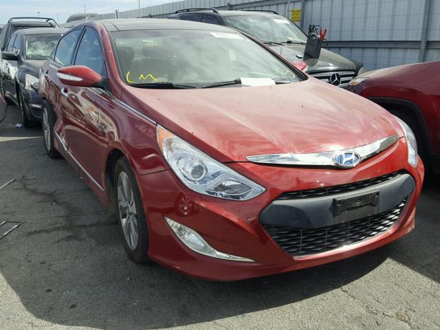 KMHEC4A40EA106774 - 2014 HYUNDAI SONATA HYB RED photo 1