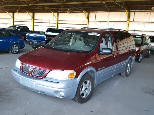 1GMDX03E8YD290668 - 2000 PONTIAC MONTANA RED photo 2