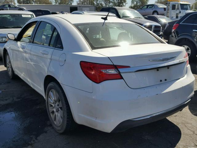 1C3CCBAB8CN330285 - 2012 CHRYSLER 200 LX WHITE photo 3