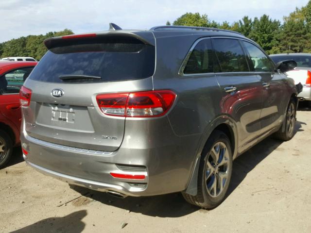 5XYPKDA53JG431373 - 2018 KIA SORENTO SX SILVER photo 4