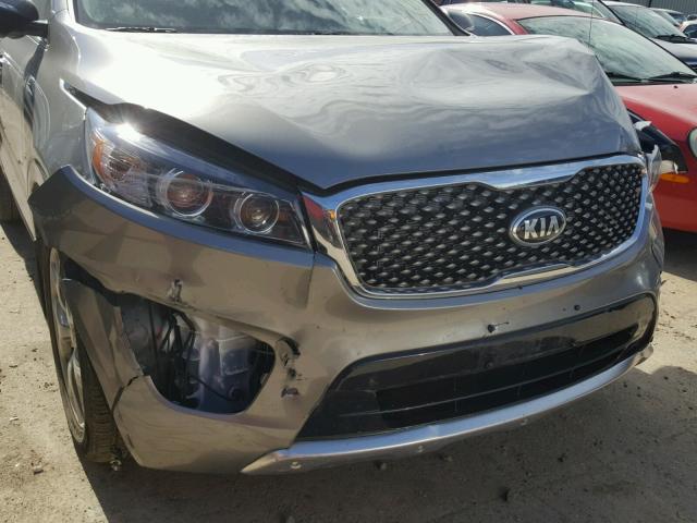 5XYPKDA53JG431373 - 2018 KIA SORENTO SX SILVER photo 9