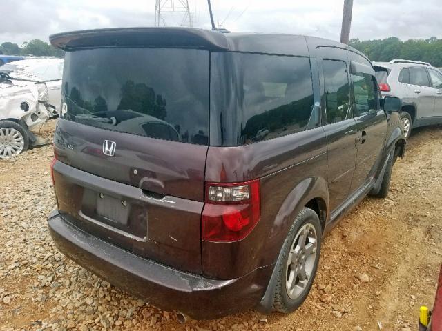 5J6YH18917L004758 - 2007 HONDA ELEMENT SC RED photo 4