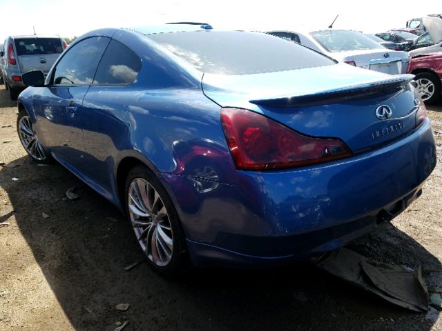 JN1CV6EL9CM471343 - 2012 INFINITI G37 BLUE photo 3