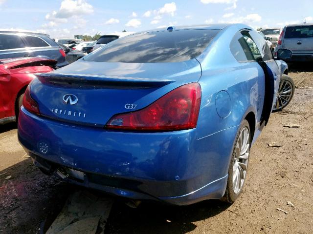 JN1CV6EL9CM471343 - 2012 INFINITI G37 BLUE photo 4