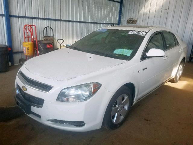 1G1ZF57548F270743 - 2008 CHEVROLET MALIBU HYB WHITE photo 2