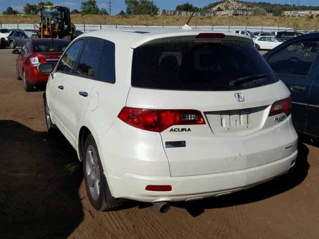 5J8TB18529A003729 - 2009 ACURA RDX TECHNO WHITE photo 3