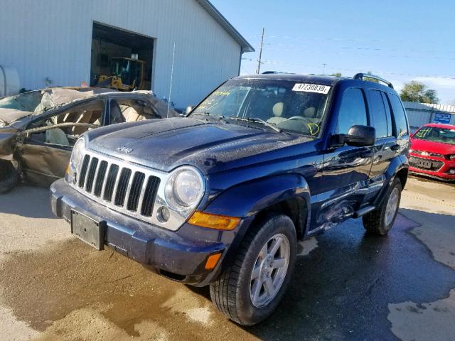 1J8GL58K96W158294 - 2006 JEEP LIBERTY LI BLUE photo 2