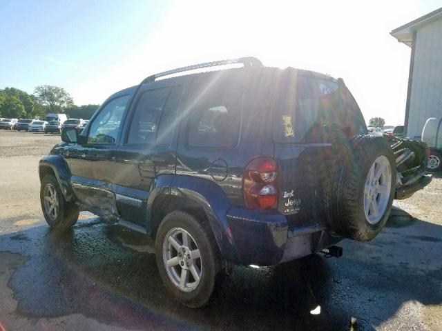 1J8GL58K96W158294 - 2006 JEEP LIBERTY LI BLUE photo 3