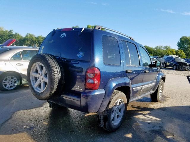 1J8GL58K96W158294 - 2006 JEEP LIBERTY LI BLUE photo 4