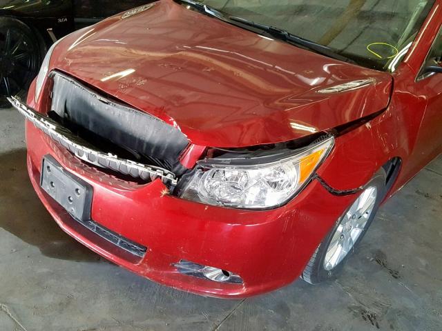 1G4GD5GR3CF255694 - 2012 BUICK LACROSSE P BURGUNDY photo 9