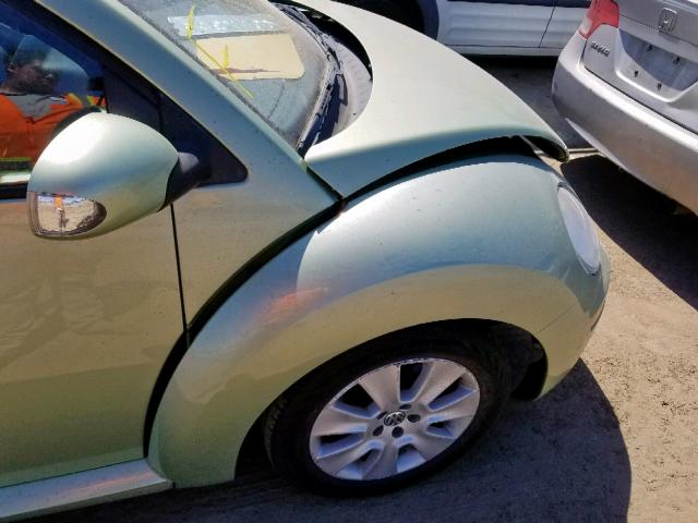 3VWPG31CX8M527070 - 2008 VOLKSWAGEN NEW BEETLE მწვანე ფოტო 9