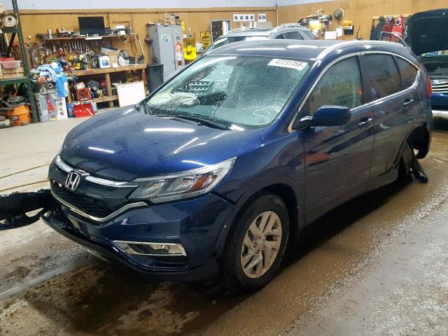 2HKRM4H71FH680832 - 2015 HONDA CR-V EXL BLUE photo 2