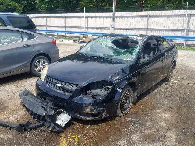 1G1AL15F977287802 - 2007 CHEVROLET COBALT LT BLACK photo 2