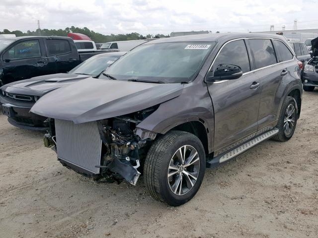 5TDZZRFH4JS281989 - 2018 TOYOTA HIGHLANDER GRAY photo 2