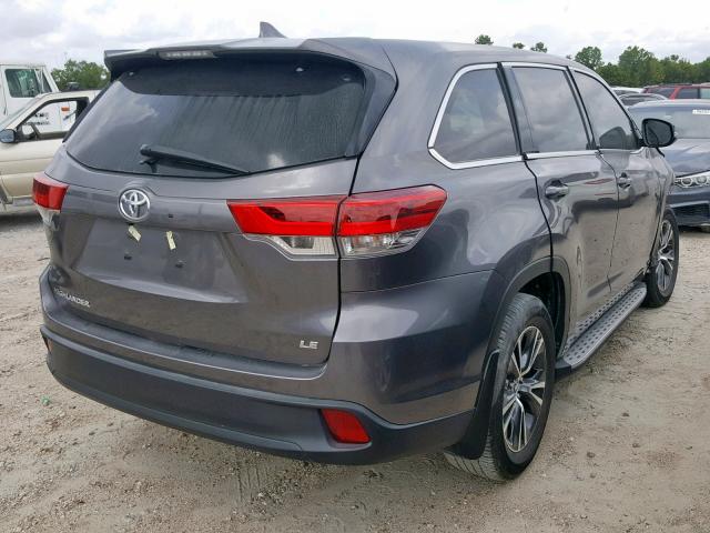 5TDZZRFH4JS281989 - 2018 TOYOTA HIGHLANDER GRAY photo 4