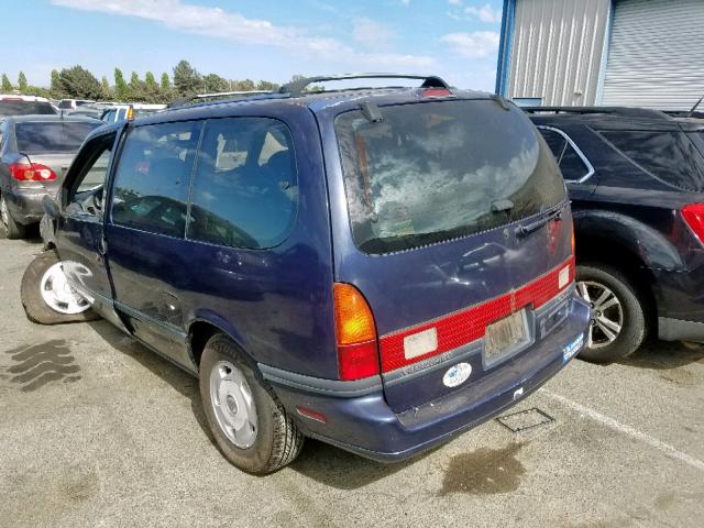 4M2DV11W7SDJ10884 - 1995 MERCURY VILLAGER BLUE photo 3