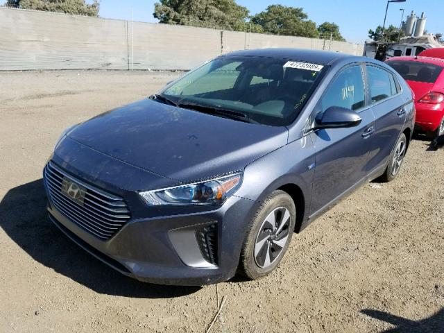 KMHC75LC2HU028247 - 2017 HYUNDAI IONIQ SEL GRAY photo 2