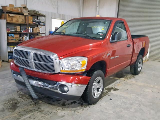 1D7HU16216J140248 - 2006 DODGE RAM 1500 S MAROON photo 2