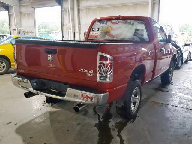 1D7HU16216J140248 - 2006 DODGE RAM 1500 S MAROON photo 4