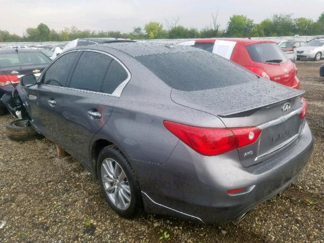 JN1BV7AR8EM706121 - 2014 INFINITI Q50 BASE GRAY photo 3