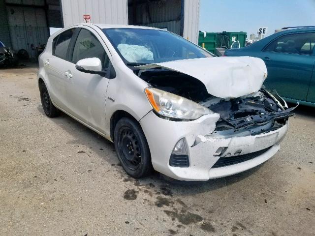 JTDKDTB39C1524669 - 2012 TOYOTA PRIUS C WHITE photo 1