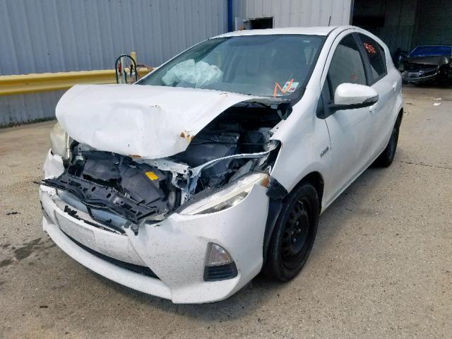 JTDKDTB39C1524669 - 2012 TOYOTA PRIUS C WHITE photo 2